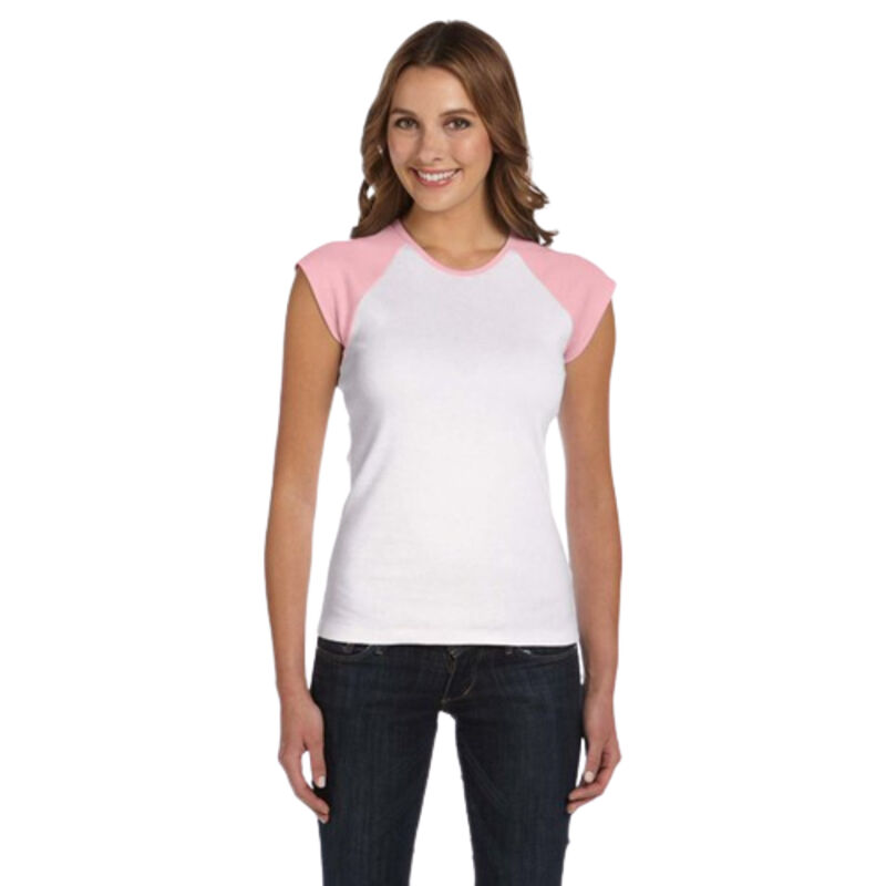 CAP SLEEVE CONTRAST RAGLAN TEE Thumbnail